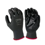 103BB Black Black Nitrile Coated Work Gloves