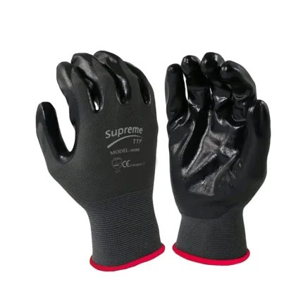 103BB Black Black Nitrile Coated Work Gloves