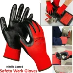 103RB Red Black Nitrile Coated Work Gloves - Image 3
