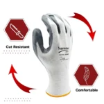 103WG White Grey Nitrile Coated Work Gloves - Image 2
