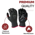 103BB Black Black Nitrile Coated Work Gloves - Image 3