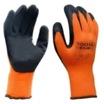 Thermal 7 Black Latex Coated Work Glove With 10 Gauge Orange Thermal Liner