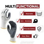 103WG White Grey Nitrile Coated Work Gloves - Image 4