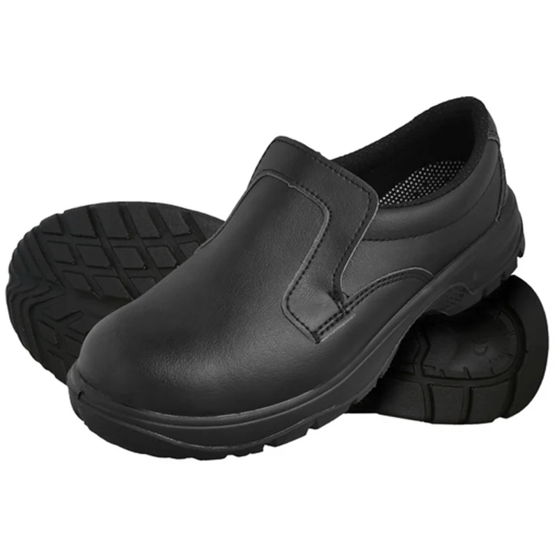 RT212B (2) Slip On Shoe Microfibre Boot Water-Resistant, Steel Toe, Slip-Resistant Sole - Black - Image 1