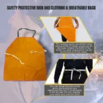 Yellow Leather Apron For Welding Safety - Image 4